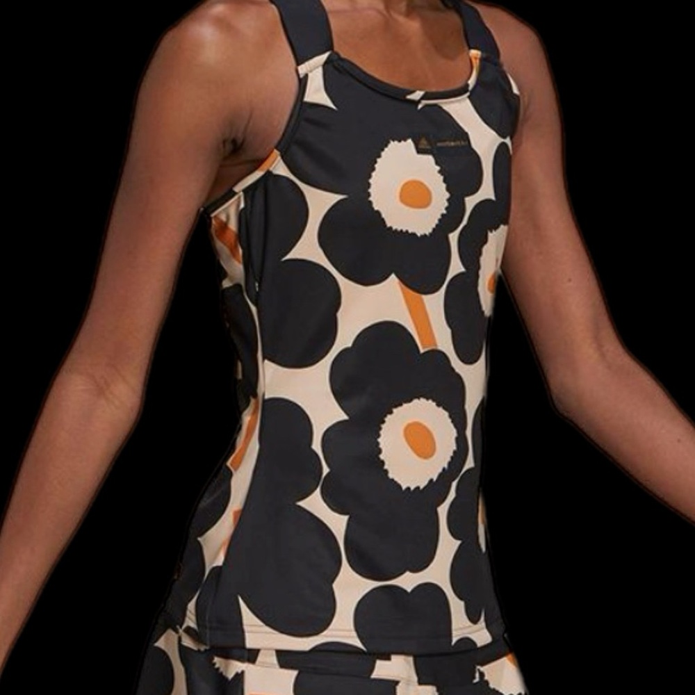 SALE!!!!  Adidas Floral Tank Top - Black and Orange